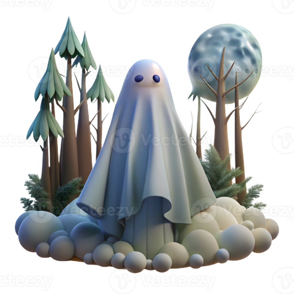 beautiful abstract A Ethereal Ghost Floating Through a Haunted exclusive png