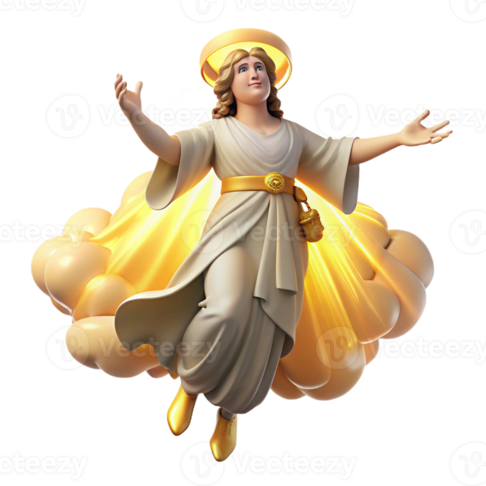 impressive classic A Celestial Being Descending from the Hea detailed png