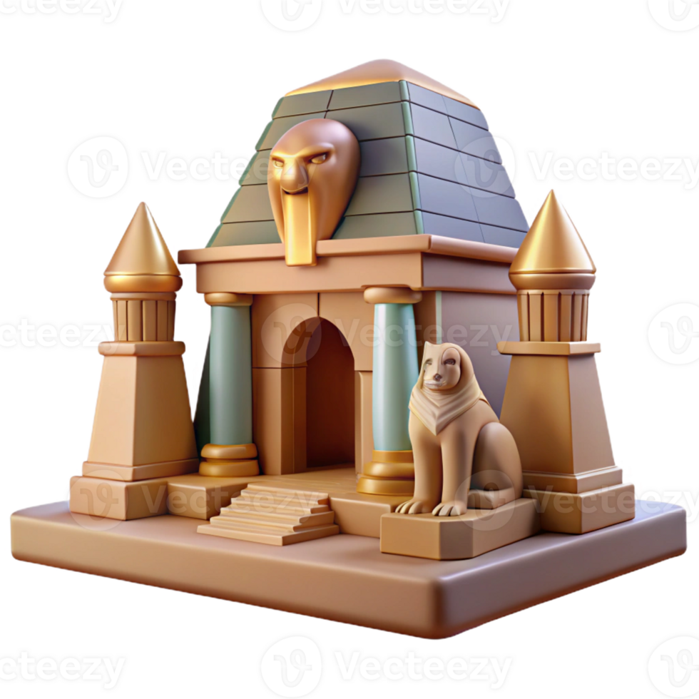 extraordinary artistic A Mysterious Sphinx Guarding a Hidden Temp professional png