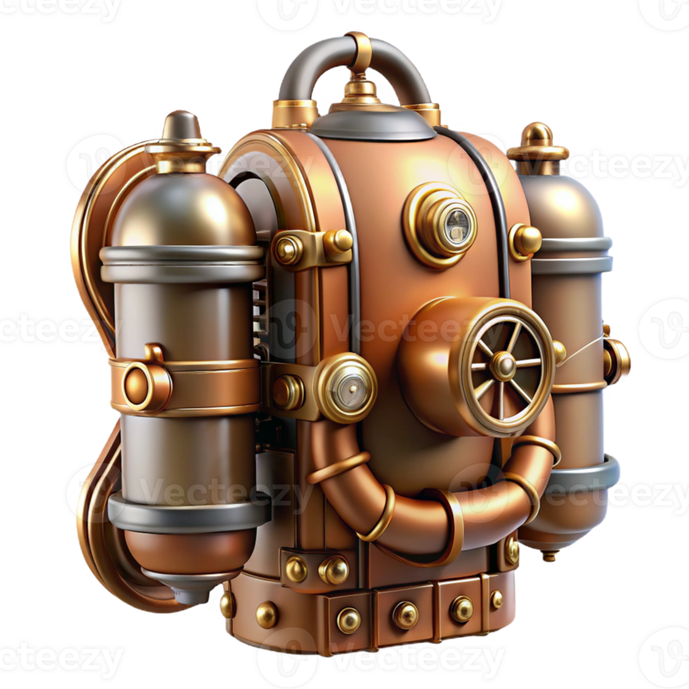 wonderful creative A Detailed Steampunk Jetpack Polished Bras genuine png