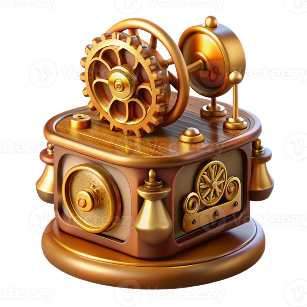magnificent rustic A Intricate Steampunk Music Box Ornate C high resolution png