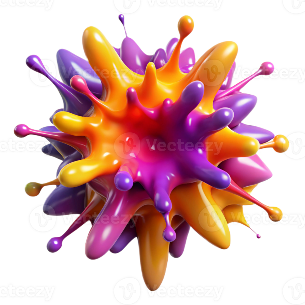 stunning contemporary A Chaotic Explosion of Vibrant Paint Splatt genuine png