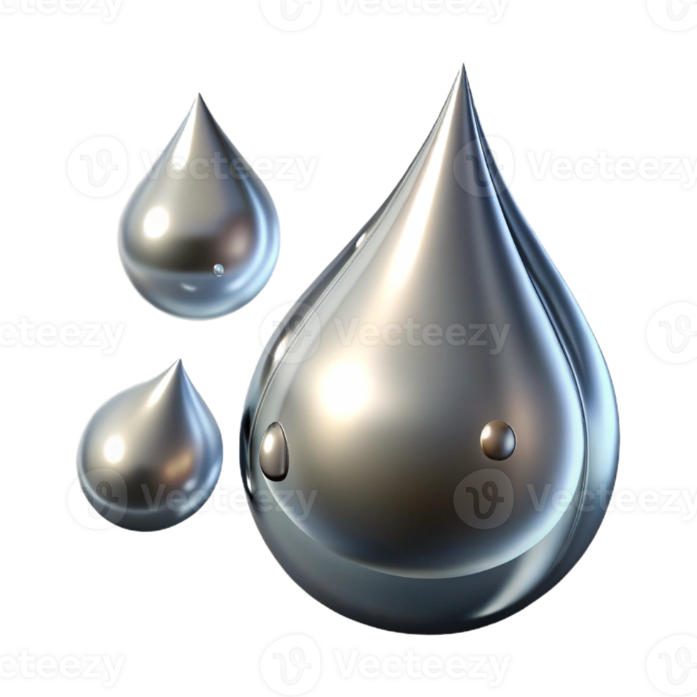 dramatic traditional Liquid Mercury Droplets Coalescing and Di high quality png