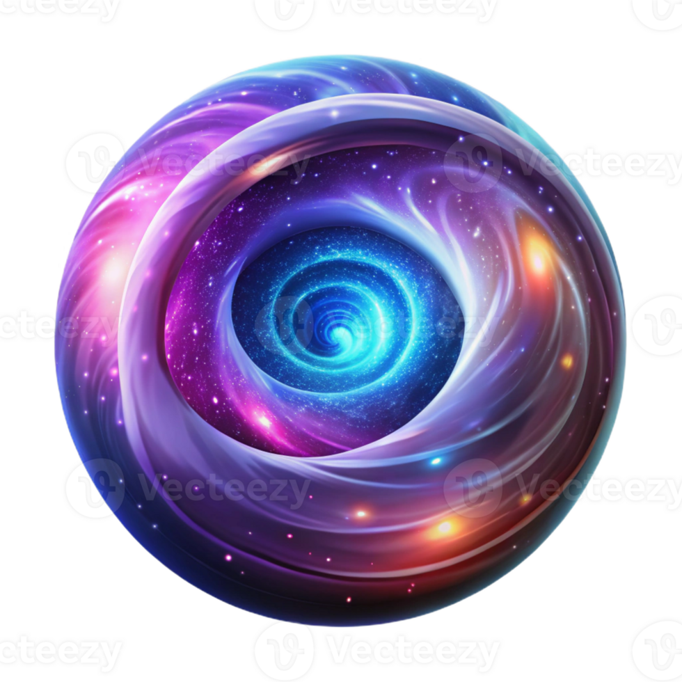beautiful creative A Vortex of Swirling Galaxies with Vibra png