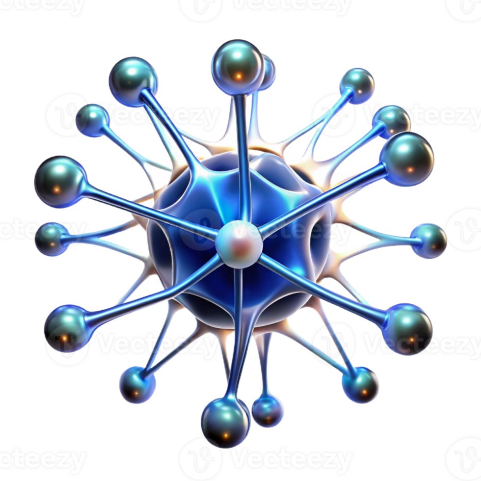 impressive modern A Complex Network of Interconnected Neuro detailed png