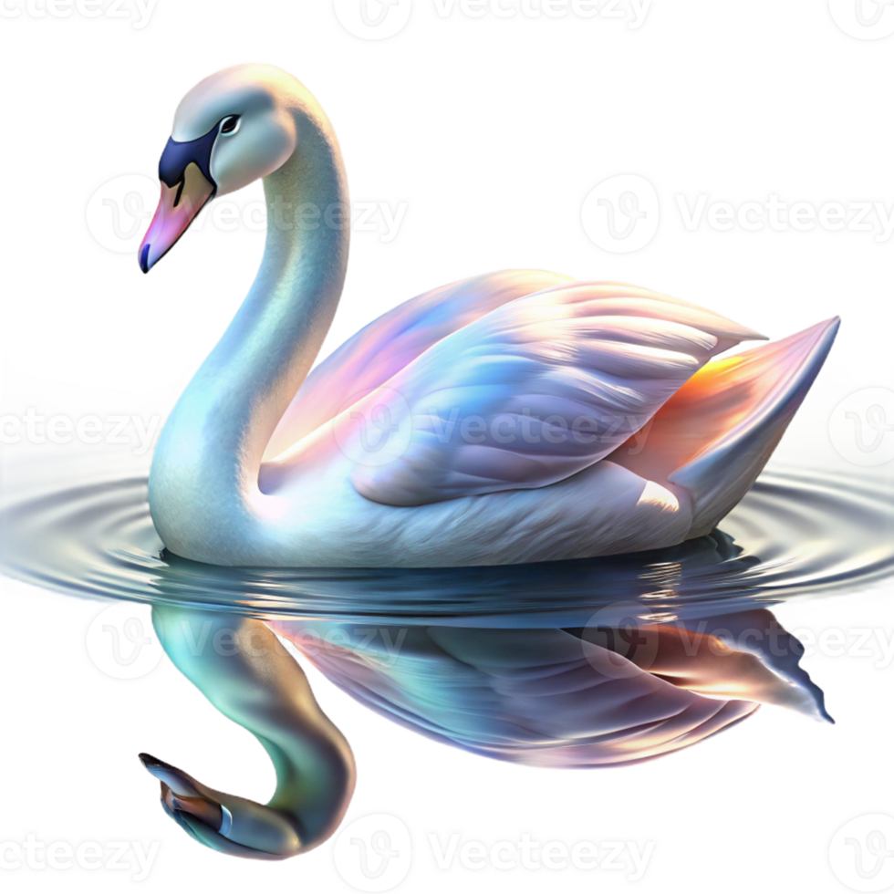 extraordinary rustic A Graceful Swan Gliding Across a Calm Lake premium png