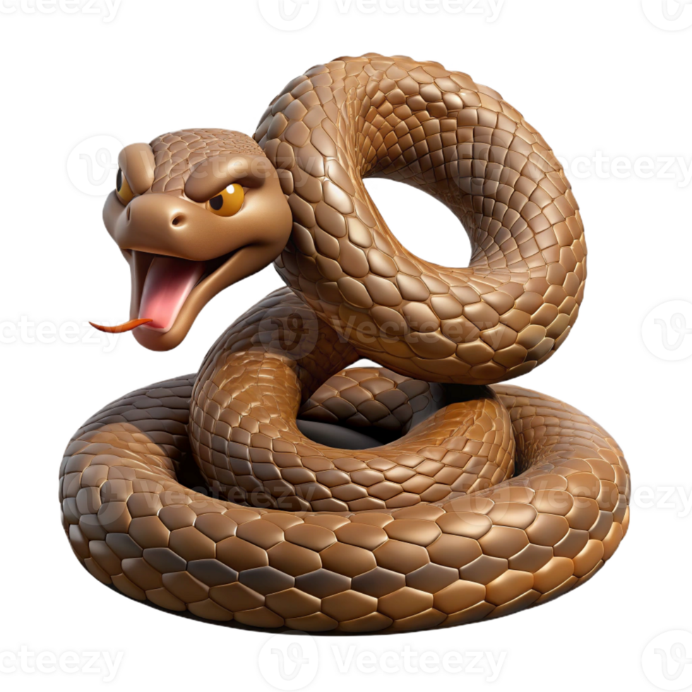 magnificent traditional A Coiled Rattlesnake Ready to Strike Deser detailed png