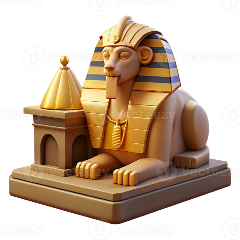 elegant artistic A Mysterious Sphinx Guarding an Ancient Tom high quality png