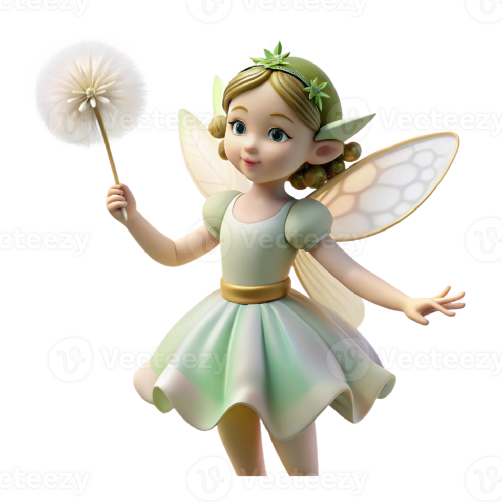 wonderful contemporary A Delicate Fairy Holding a Dandelion Seedh png