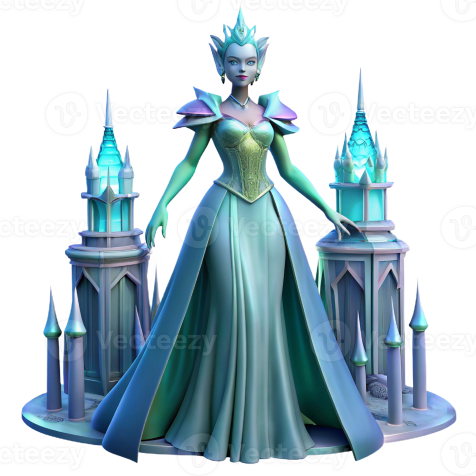 elegant traditional A Alien Princess with Iridesce professional png
