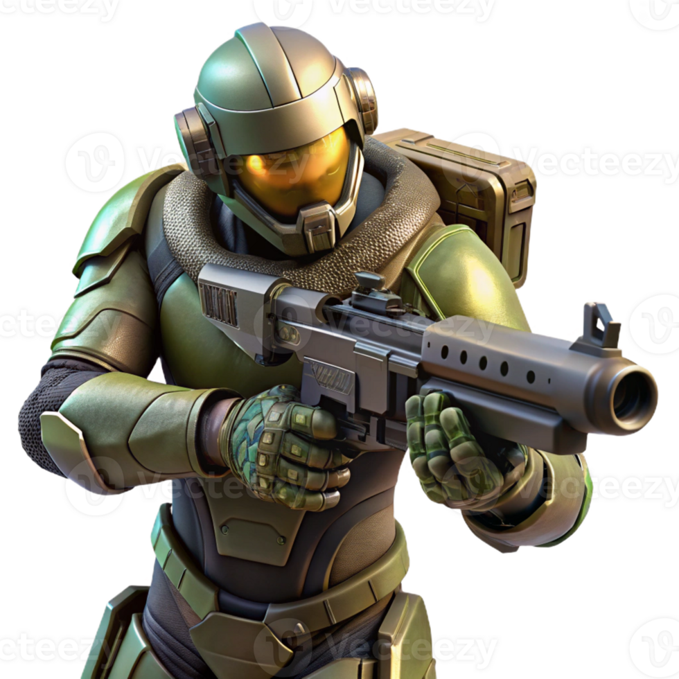 extraordinary artistic A Futuristic Soldier in Camouflage Power A original png