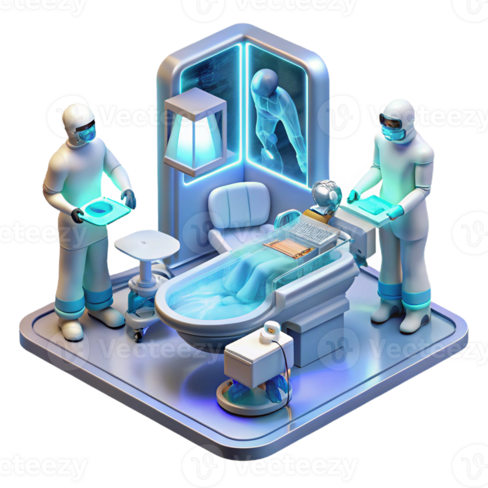 extraordinary contemporary A Futuristic Hospital with Holographic D genuine png