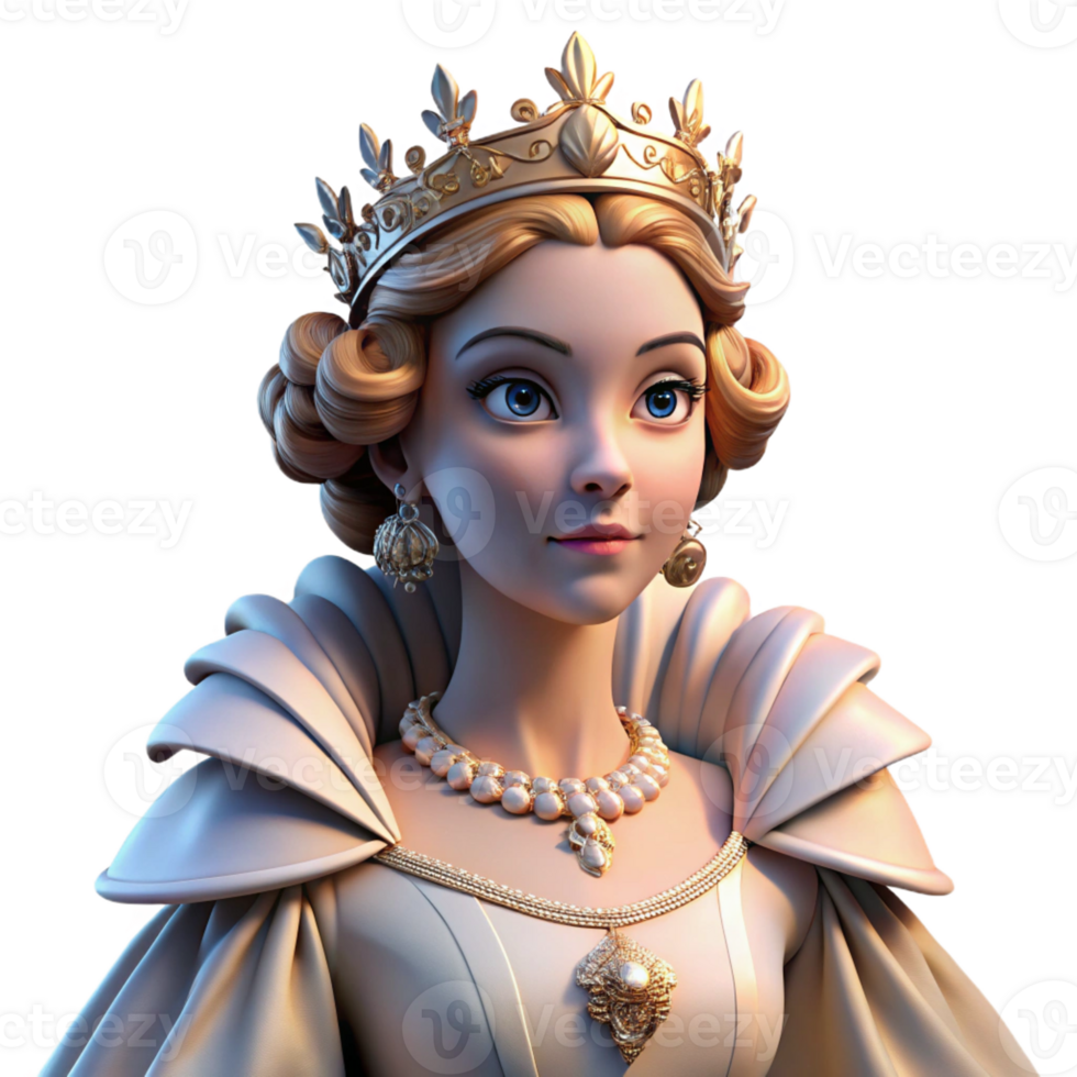 extraordinary minimalist Portrait of a Majestic Queen with an Elabo exclusive png