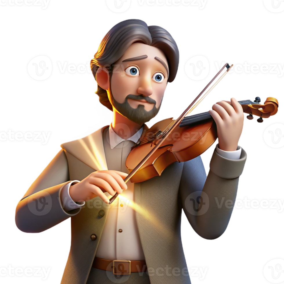 stunning artistic Portrait of a Melancholic Musician Holdin detailed png