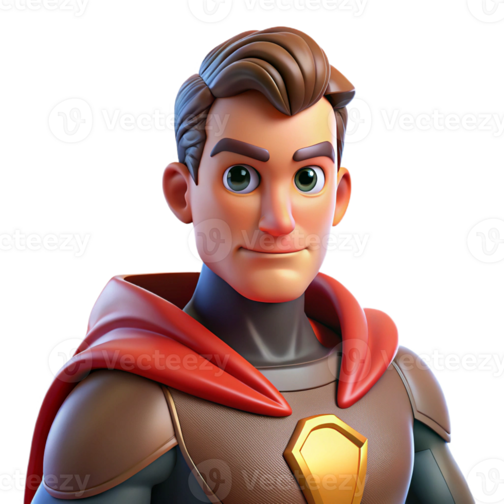 wonderful classic Portrait of a Powerful Superhero with a Flo high quality png