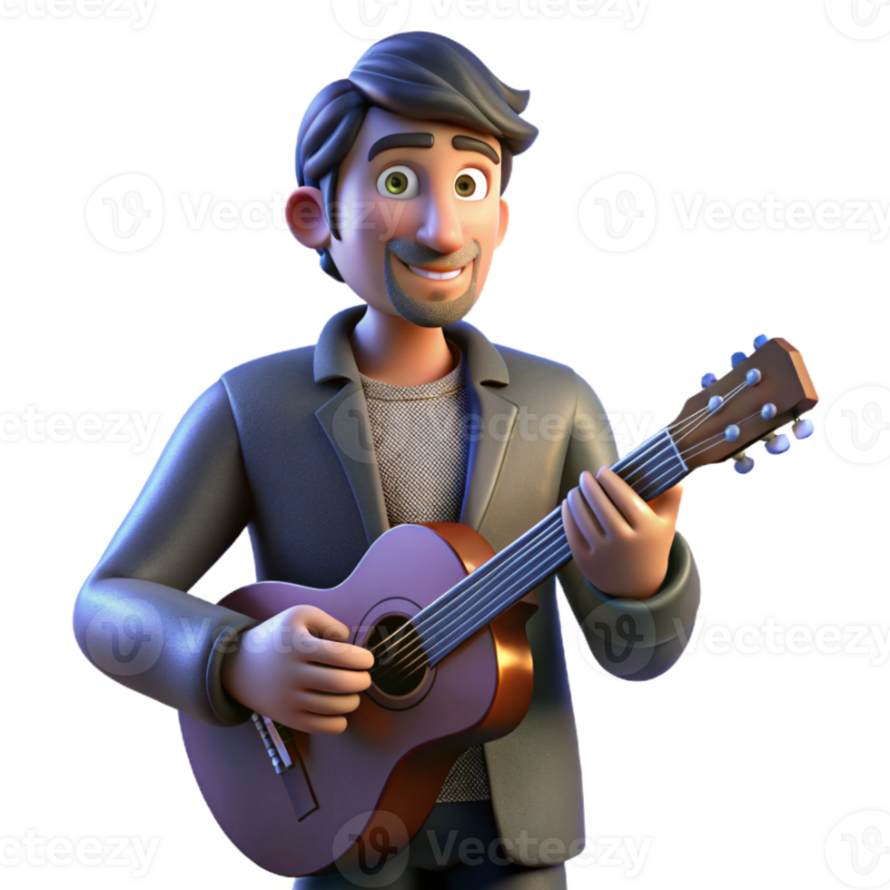 stunning modern Portrait of a Soulful Blues Musician With high resolution png