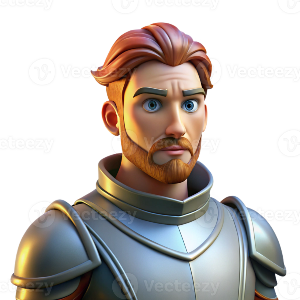extraordinary classic Portrait of a Stoic Knight in Shining Arm professional png