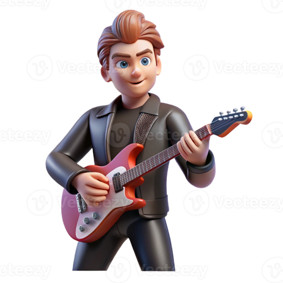 wonderful classic Portrait of a Charismatic Rockstar with a G high quality png