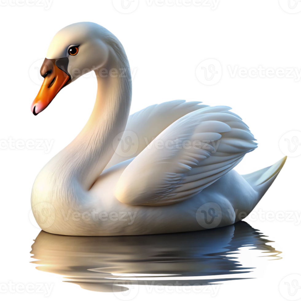 magnificent classic Portrait of an Elegant Swan Gracefully Gl high resolution png