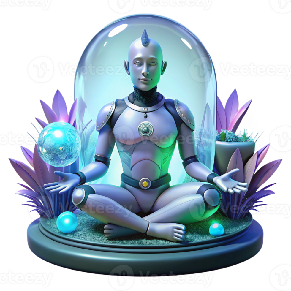 magnificent artistic A Cyborg with Intricate Mechanical Augme premium png