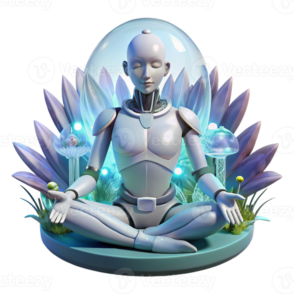 beautiful minimalist A Cyborg with Intricate Mechanical Augme detailed png