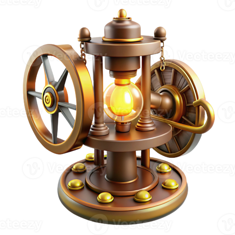 dramatic creative An Intricate Clockwork Device Spins And exclusive png