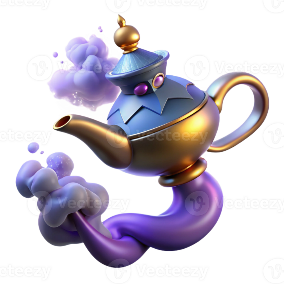 stunning minimalist A Powerful Djinn Emerging from a Magic La professional png