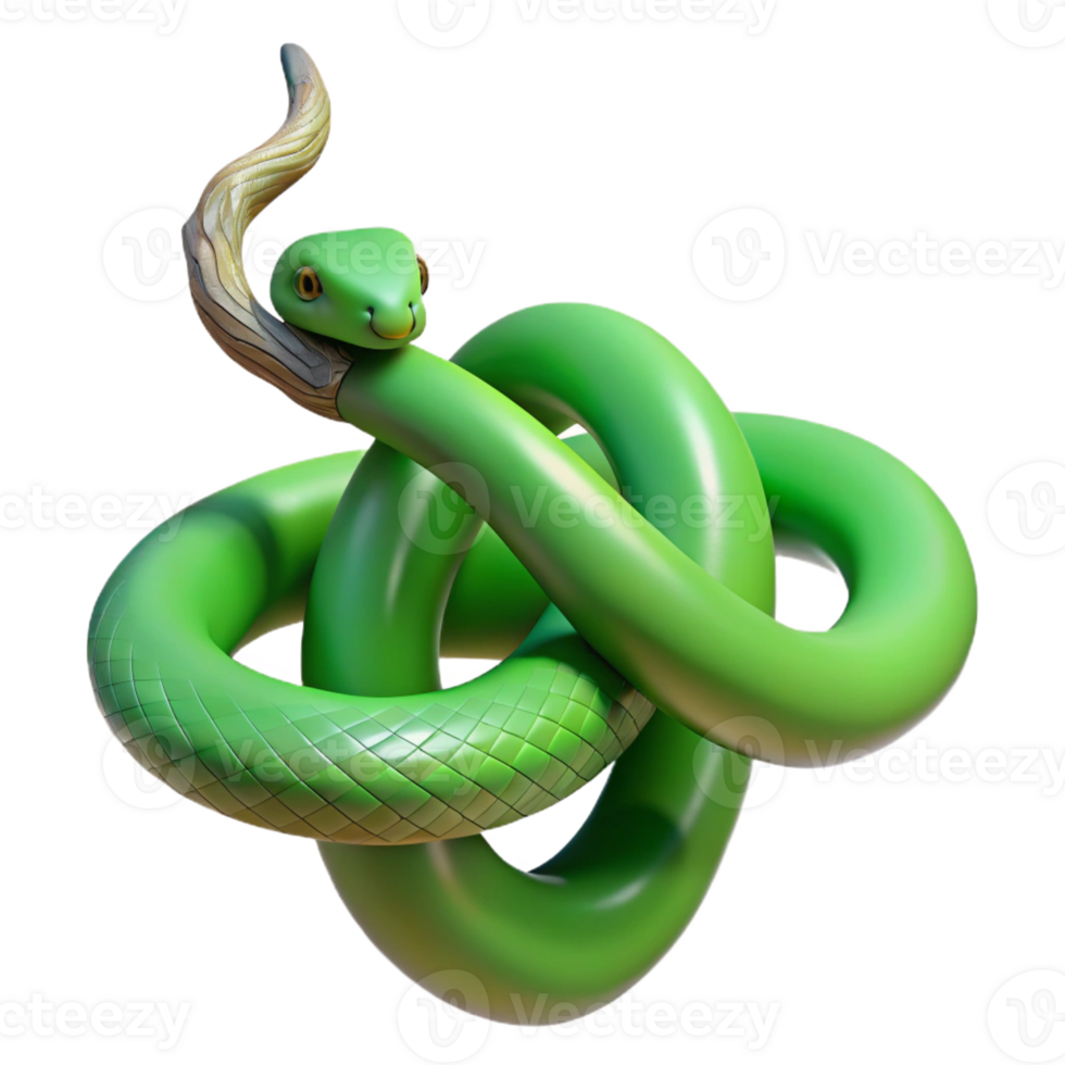 magnificent classic A Slithering Green Snake Coiled Around A exclusive png
