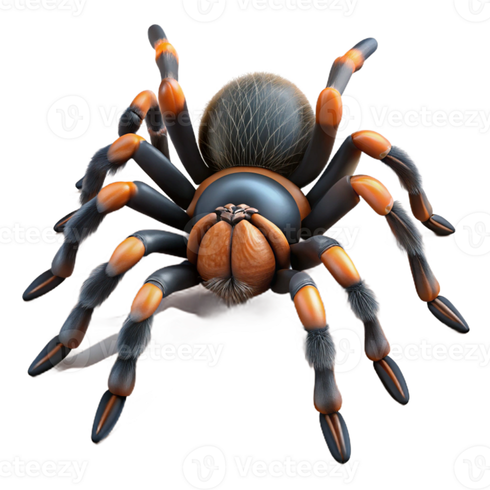 impressive creative A Tarantula Crawling on a Web Dark and Mo high quality png