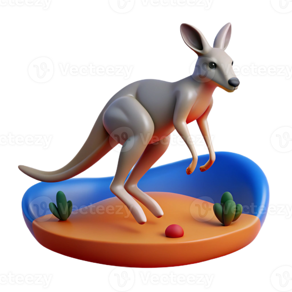 dramatic abstract A Kangaroo Hopping Across the Outback Re genuine png