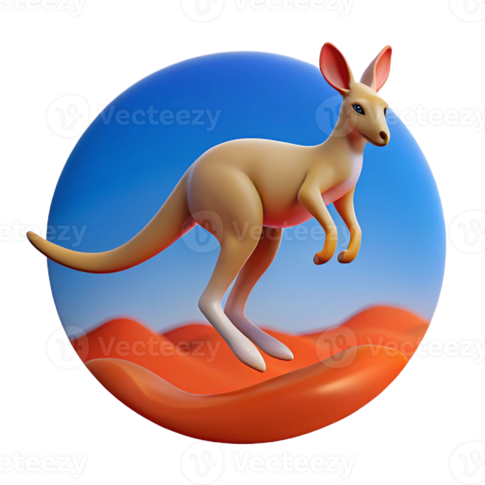 extraordinary traditional A Kangaroo Hopping Across the Outback Re high quality png