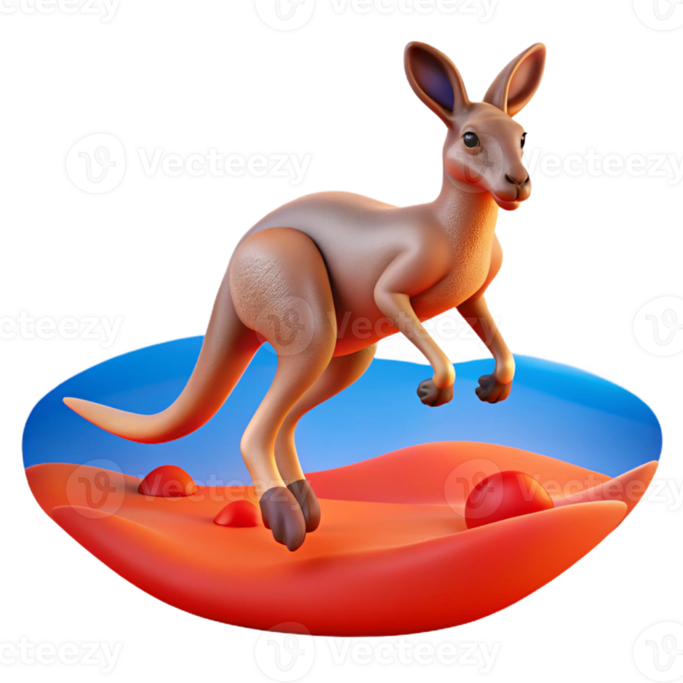 extraordinary abstract A Kangaroo Hopping Across the Outback Re original png
