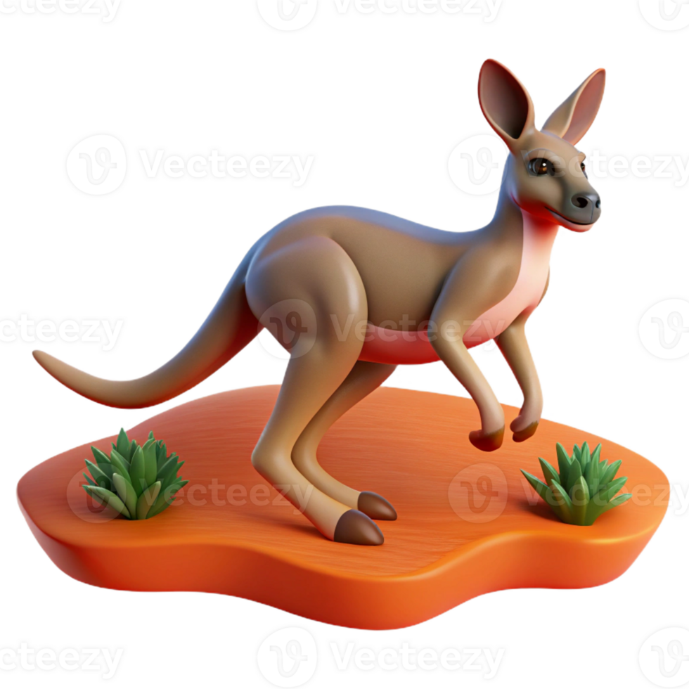 vibrant creative A Kangaroo Hopping Across the Outback Re high resolution png