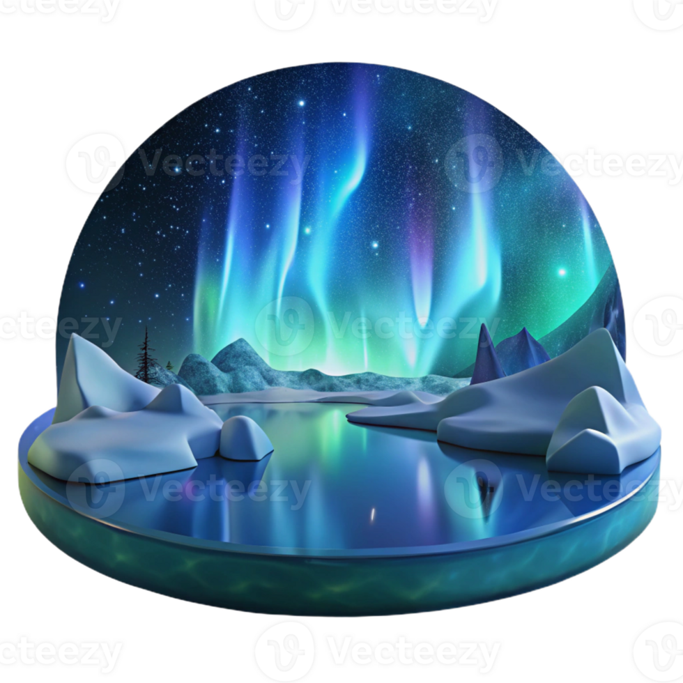 extraordinary abstract A Frozen Lake Reflecting a Clear Starry detailed png