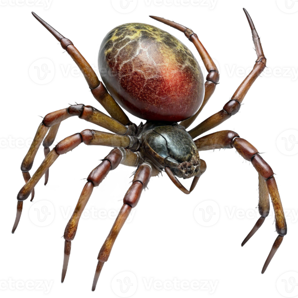 vibrant traditional A Close Up of a Spider Spinning a Web In detailed png