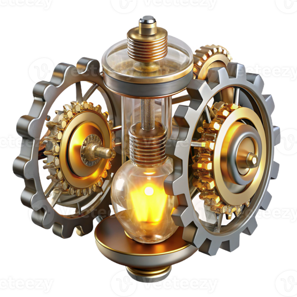 magnificent abstract A Complex Steampunk Clockwork Mechanism original png