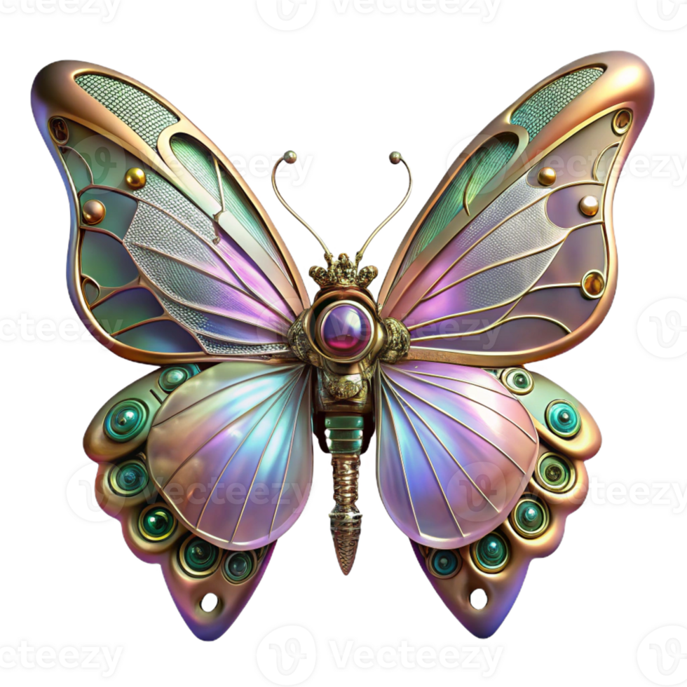 magnificent abstract A Delicate Steampunk Butterfly with Intr authentic png