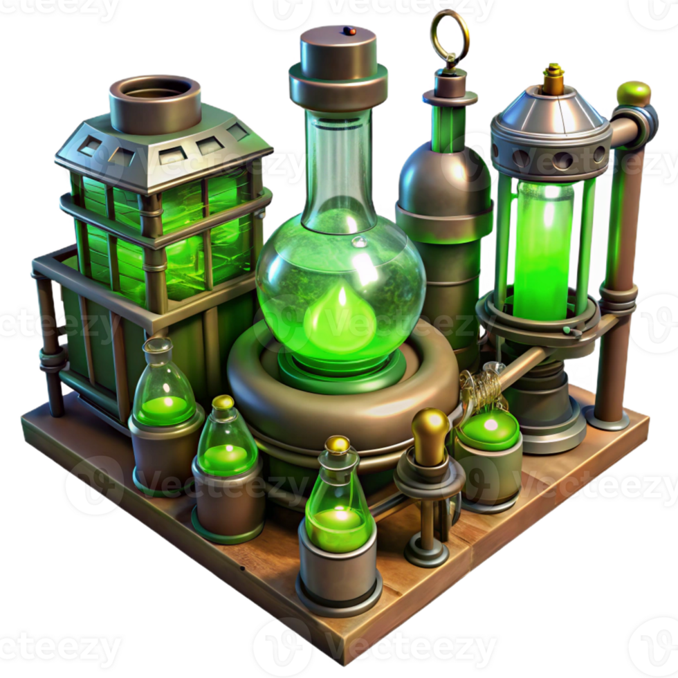 elegant classic A Steampunk Laboratory Filled with Bizar 4K png