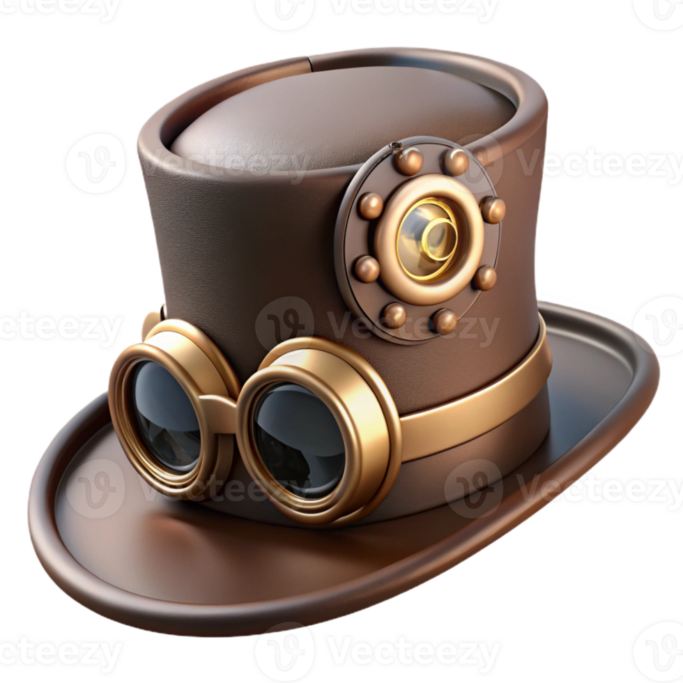 extraordinary rustic A Steampunk Hat Adorned with Gears genuine png