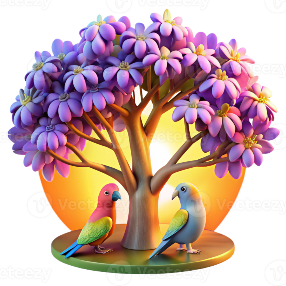 extraordinary classic Vibrant Parrot Flock on a Branch premium png
