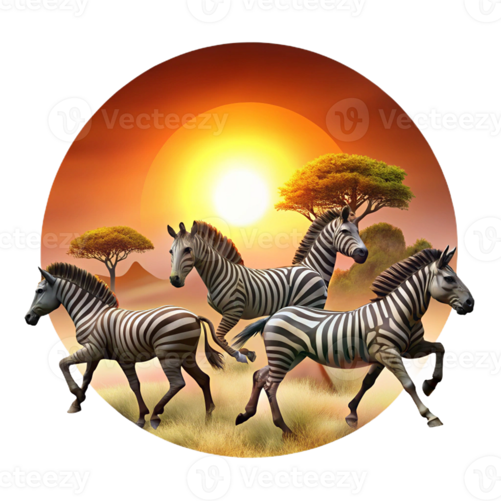 wonderful creative A Herd of Zebras Galloping Across the Afri high resolution png