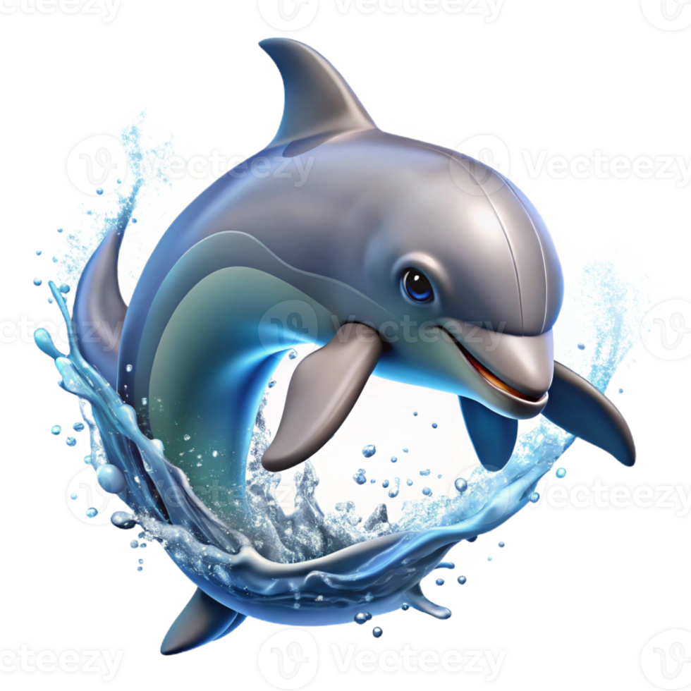 stunning rustic A Playful Dolphin Leaping from the Ocean W professional png