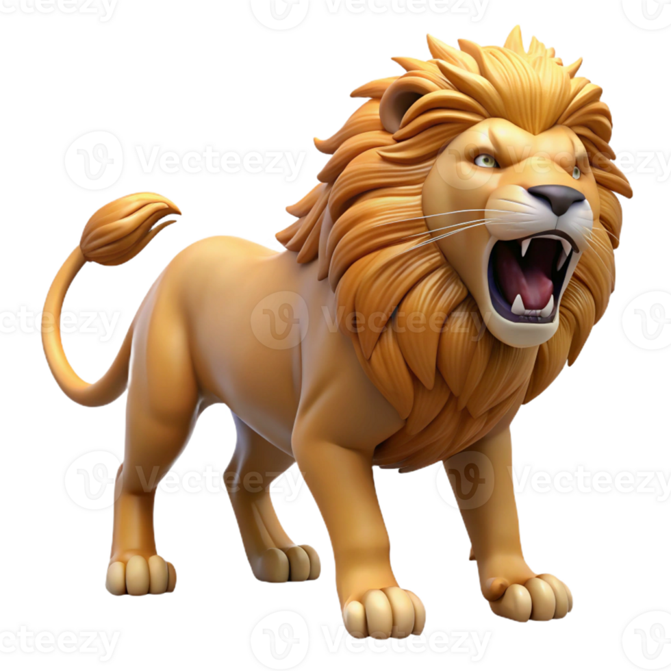 stunning abstract A Fierce Lion Roaring in the African Sava authentic png