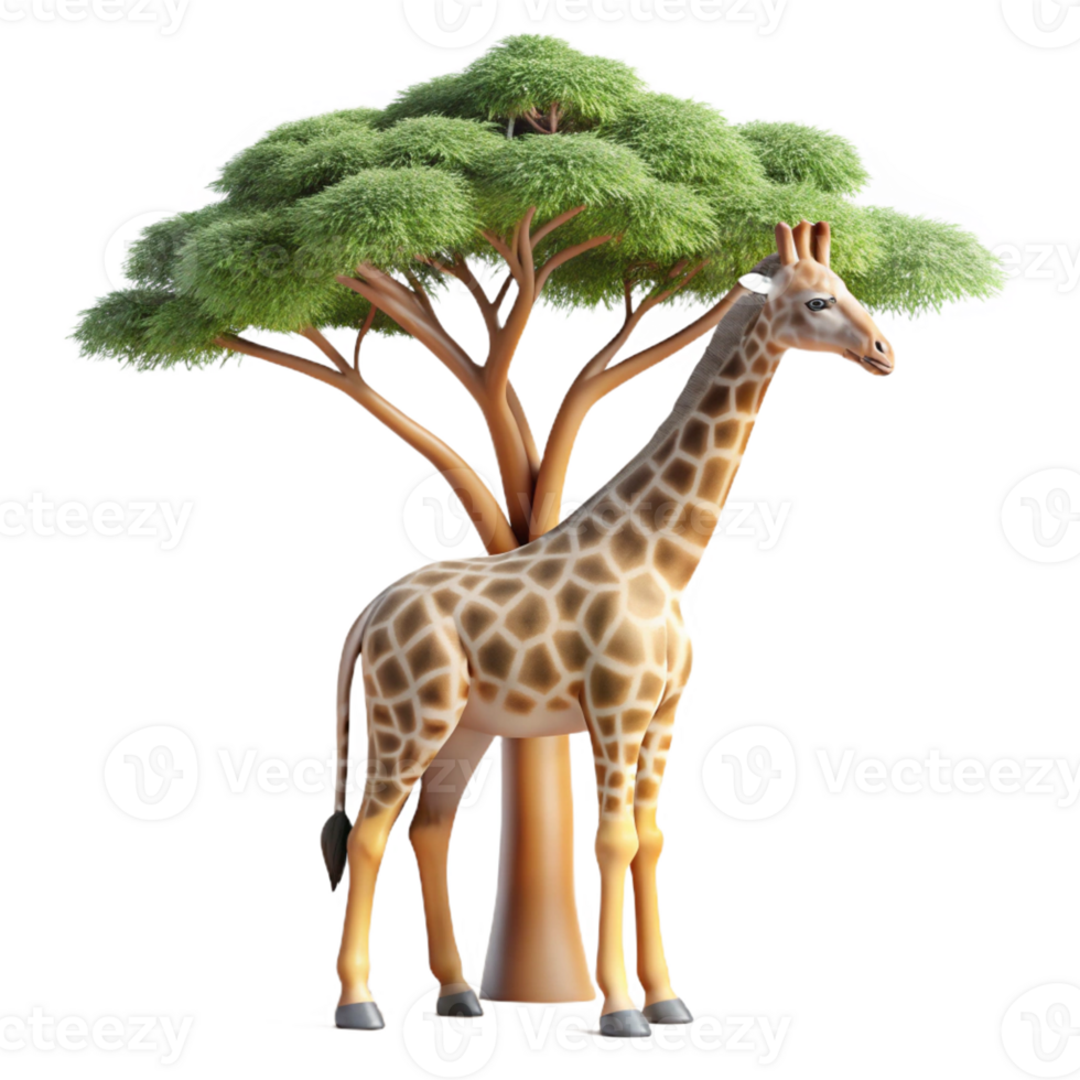 wonderful artistic A Graceful Giraffe Reaching for Leaves On exclusive png