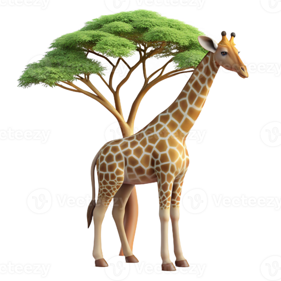 wonderful traditional A Graceful Giraffe Reaching for Leaves On exclusive png