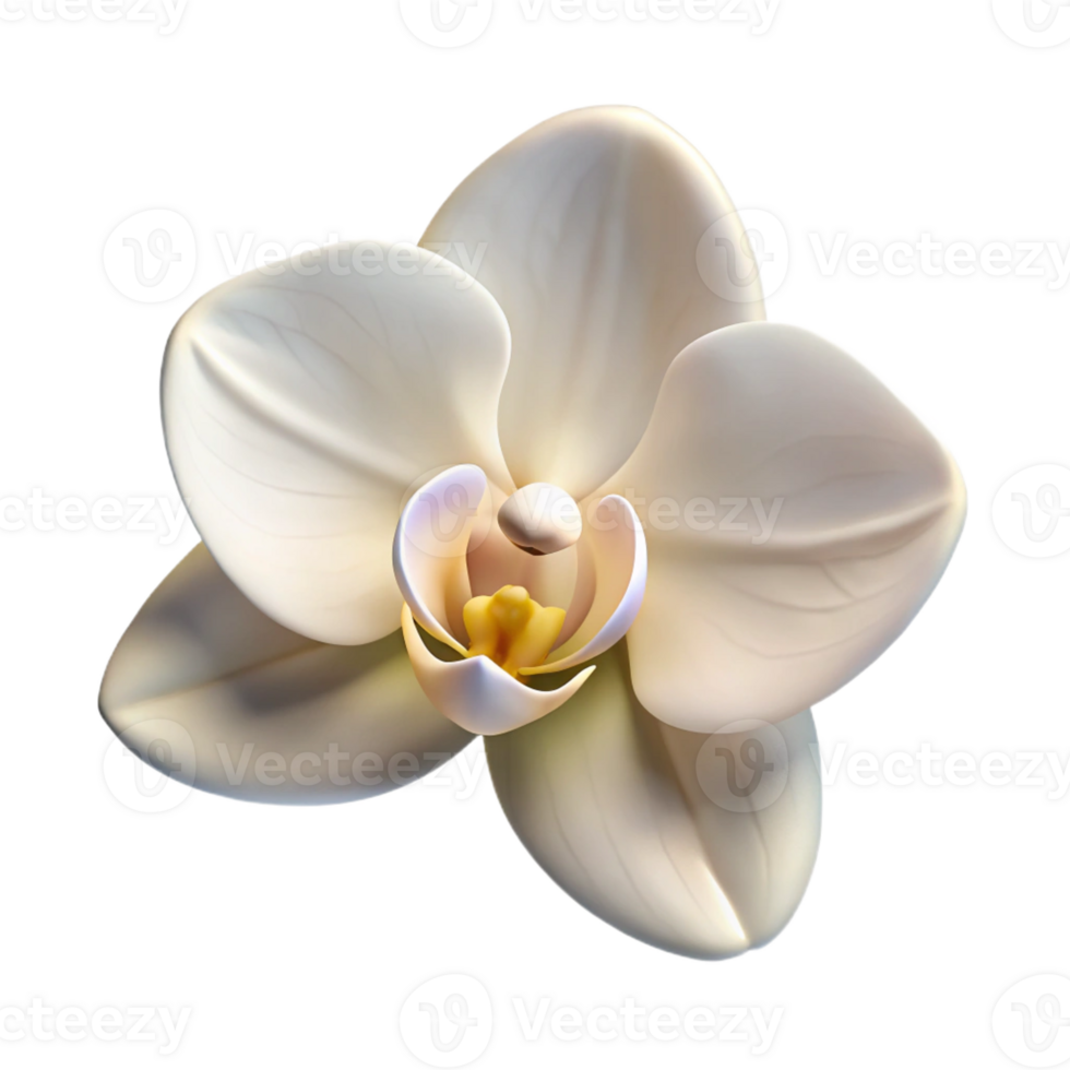 elegant modern A Single White Orchid Soft Dif premium png