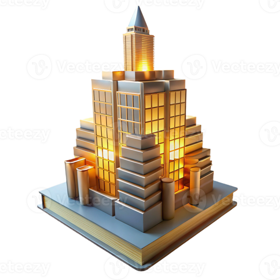 magnificent artistic A Towering Skyscraper Made Entirely of Bo high quality png
