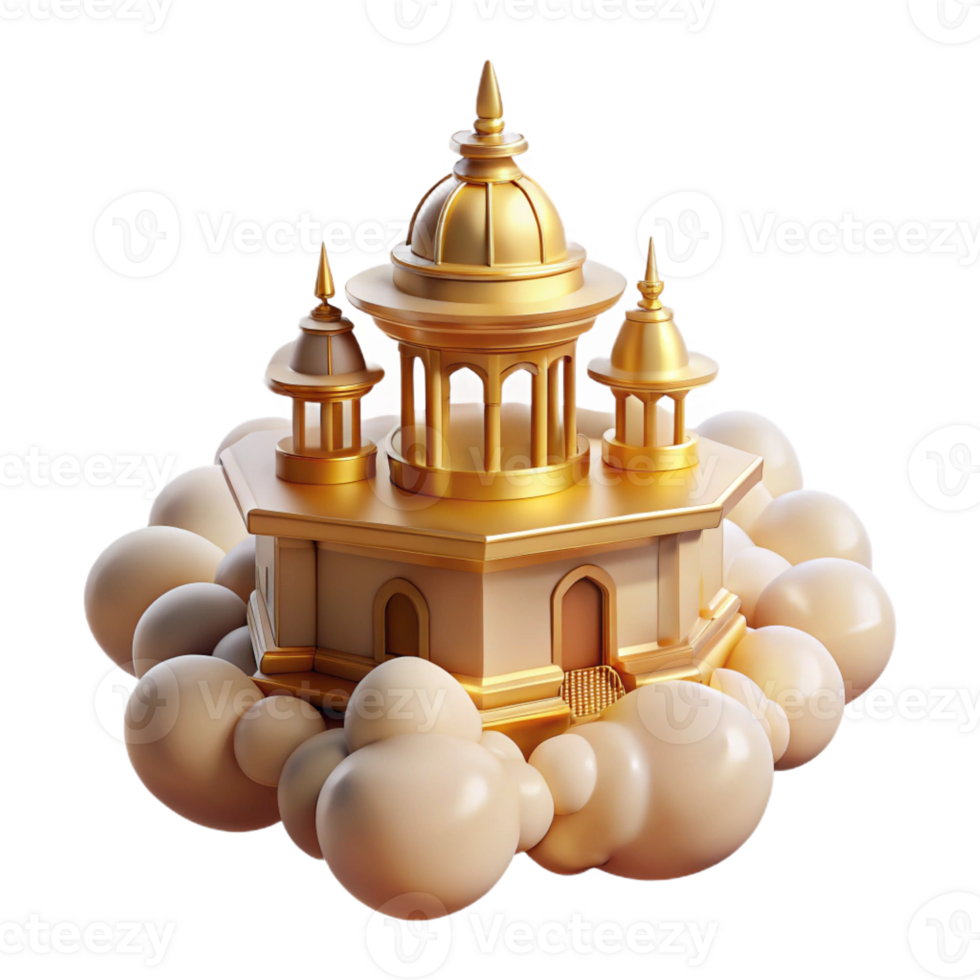 extraordinary contemporary A Floating Temple in the Clouds Bathed In high quality png