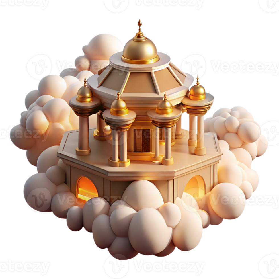 wonderful artistic A Floating Temple in the Clouds Bathed In genuine png