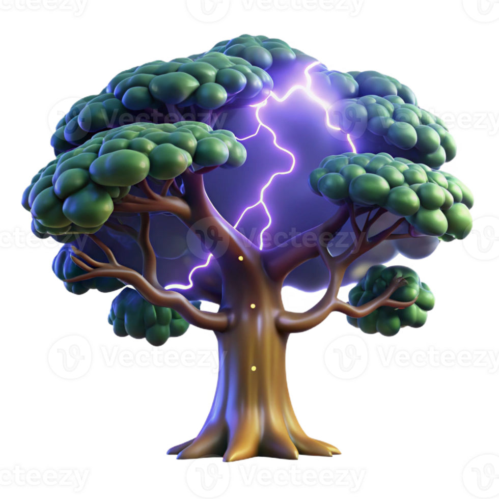 vibrant artistic A Majestic Oak Tree Standing Alone in a Va premium png